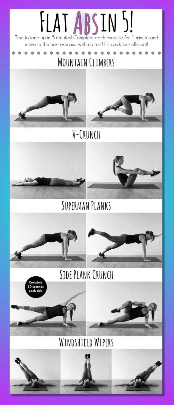 Ab Exercises With No Equipment [infographic]