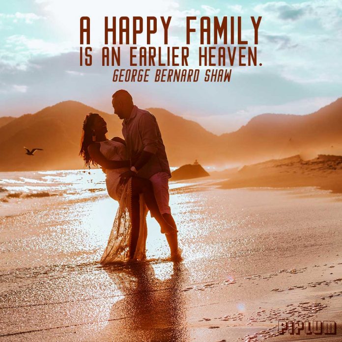 Family Quote Happy Family Is But An Earlier Heaven George