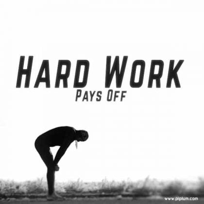 Hard Work Pays Off. Motivational Quotes.