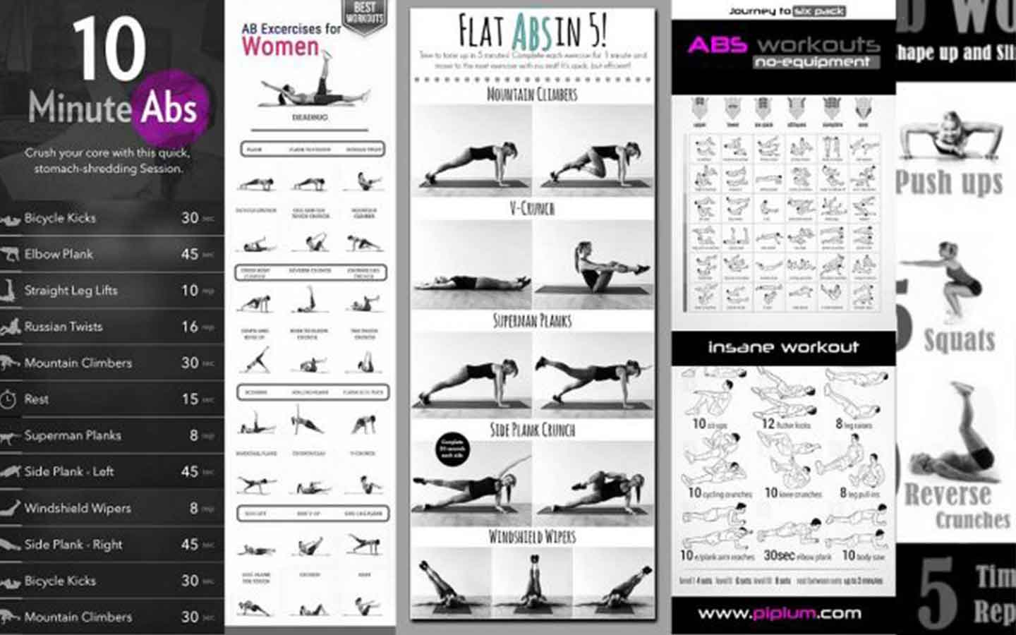Perfect-Six-pack-AB-Exercises-With-No-Equipment-Women-Posters
