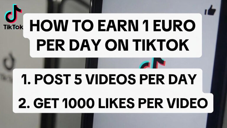 How to Earn 1 Euro per Day on TikTok
